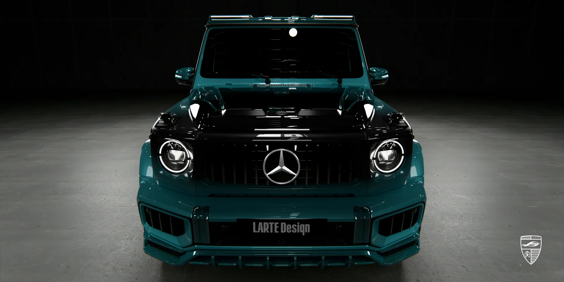 Установленный обвес на Mercedes G 63 AMG (W463A), деталь переднего бампера и капота