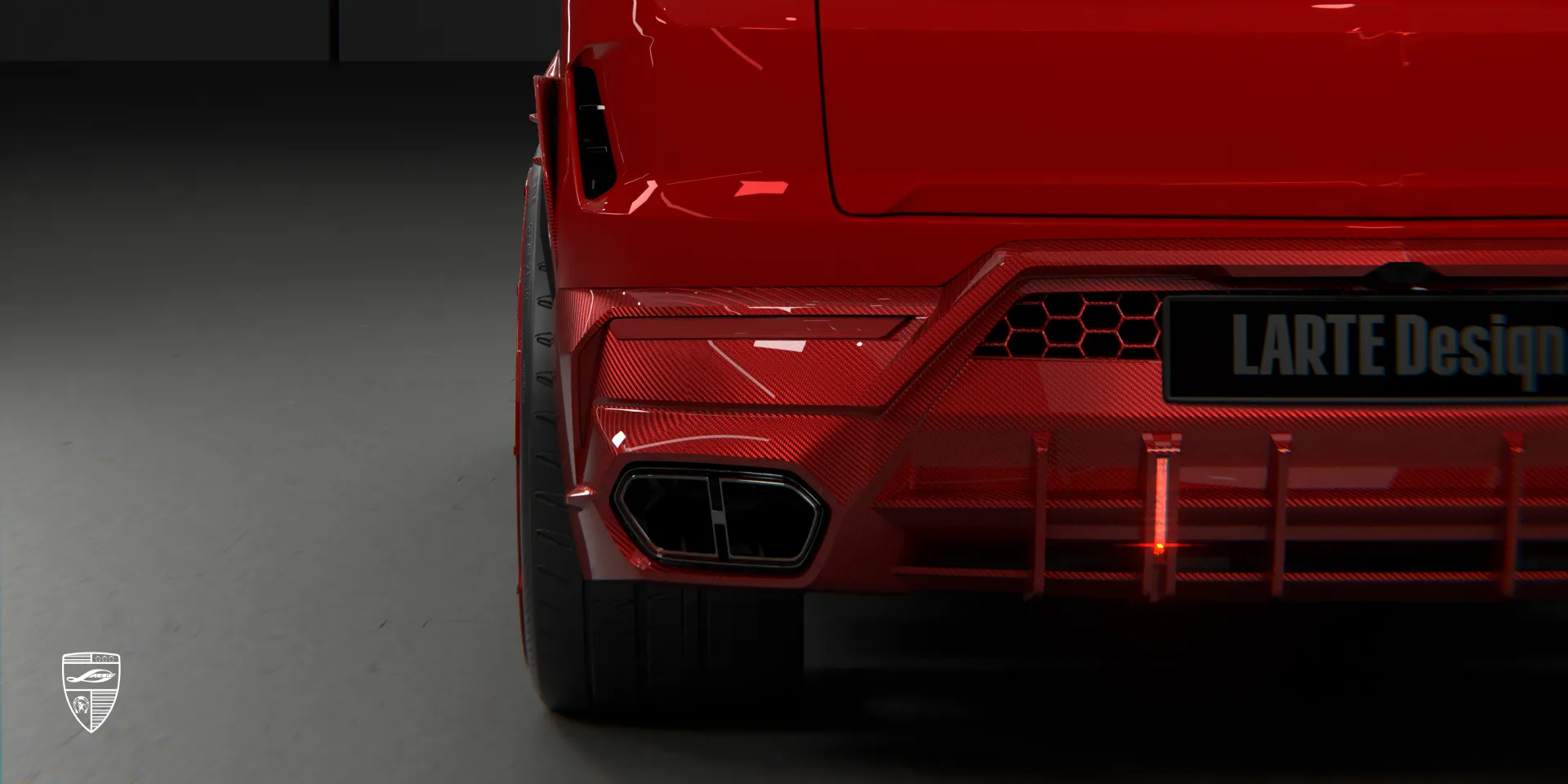 Комбинация диффузора и спойлера на Lamborghini Urus SE: улучшенная аэродинамика и стильный вид