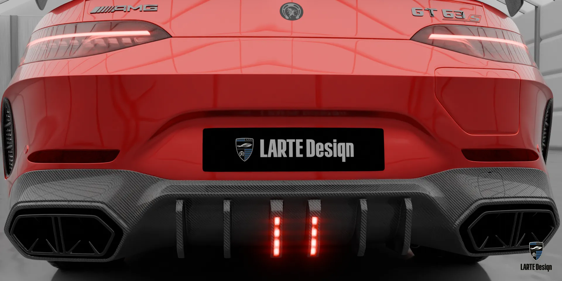 Красный GT AMG 63 — агрессивный обвес Signature с акцентом на линии