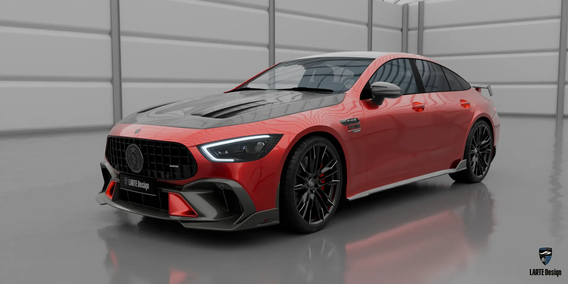 Mercedes GT AMG 63 2026 года — красный авто с тюнингом Signature и эксклюзивным видом