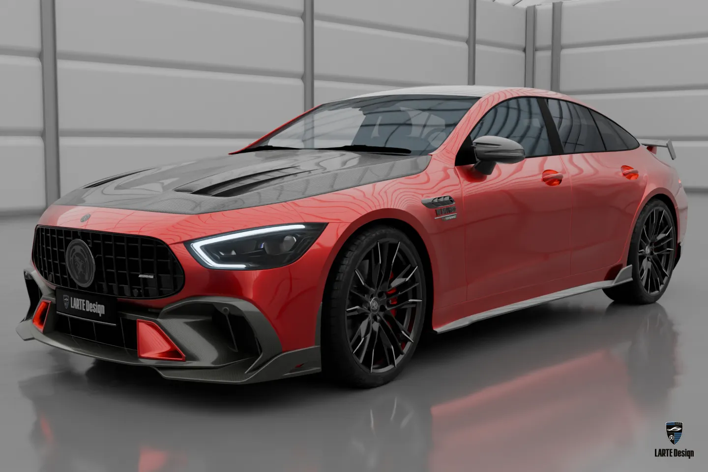 Красный Mercedes GT AMG 63 2026 — кастом с агрессивным стилем и комплектом Signature
