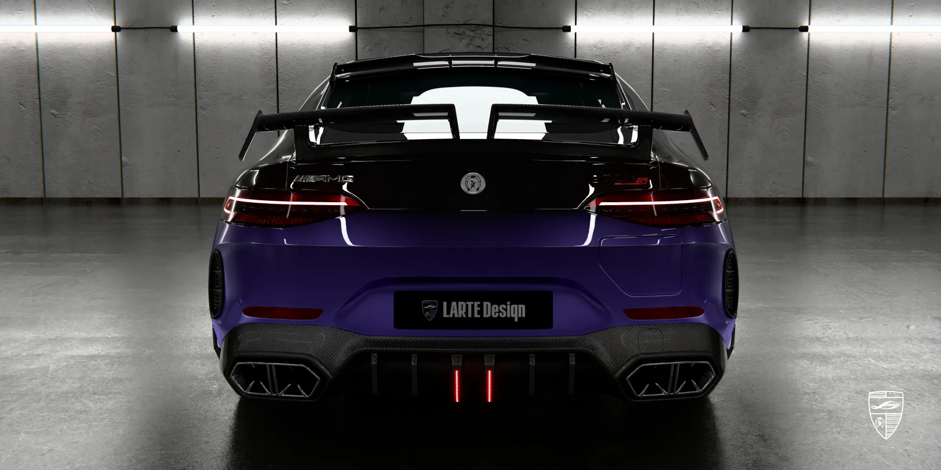 Фиолетовый GT AMG 63s Facelift – кастомный тюнинг и аэродинамический обвес