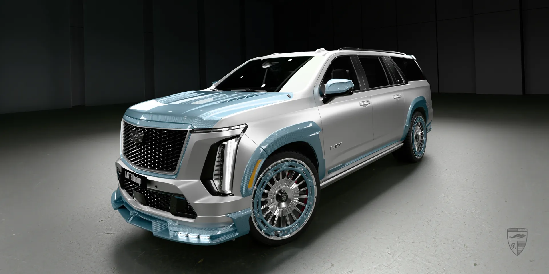 Cadillac Escalade V в жемчужно‑белом цвете с обвесом: премиальный стиль и выразительные контуры