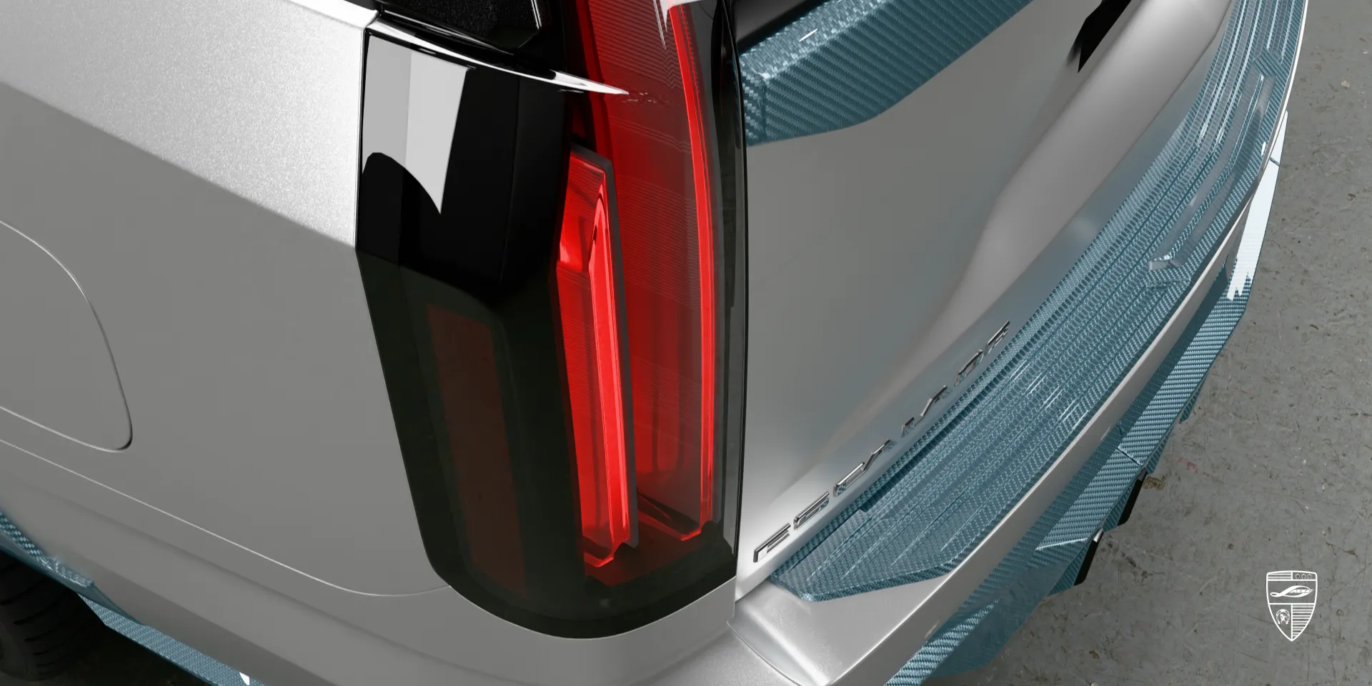 Dry‑carbon‑стилинговый пакет на белом Cadillac Escalade: изысканная текстура и современный образ
