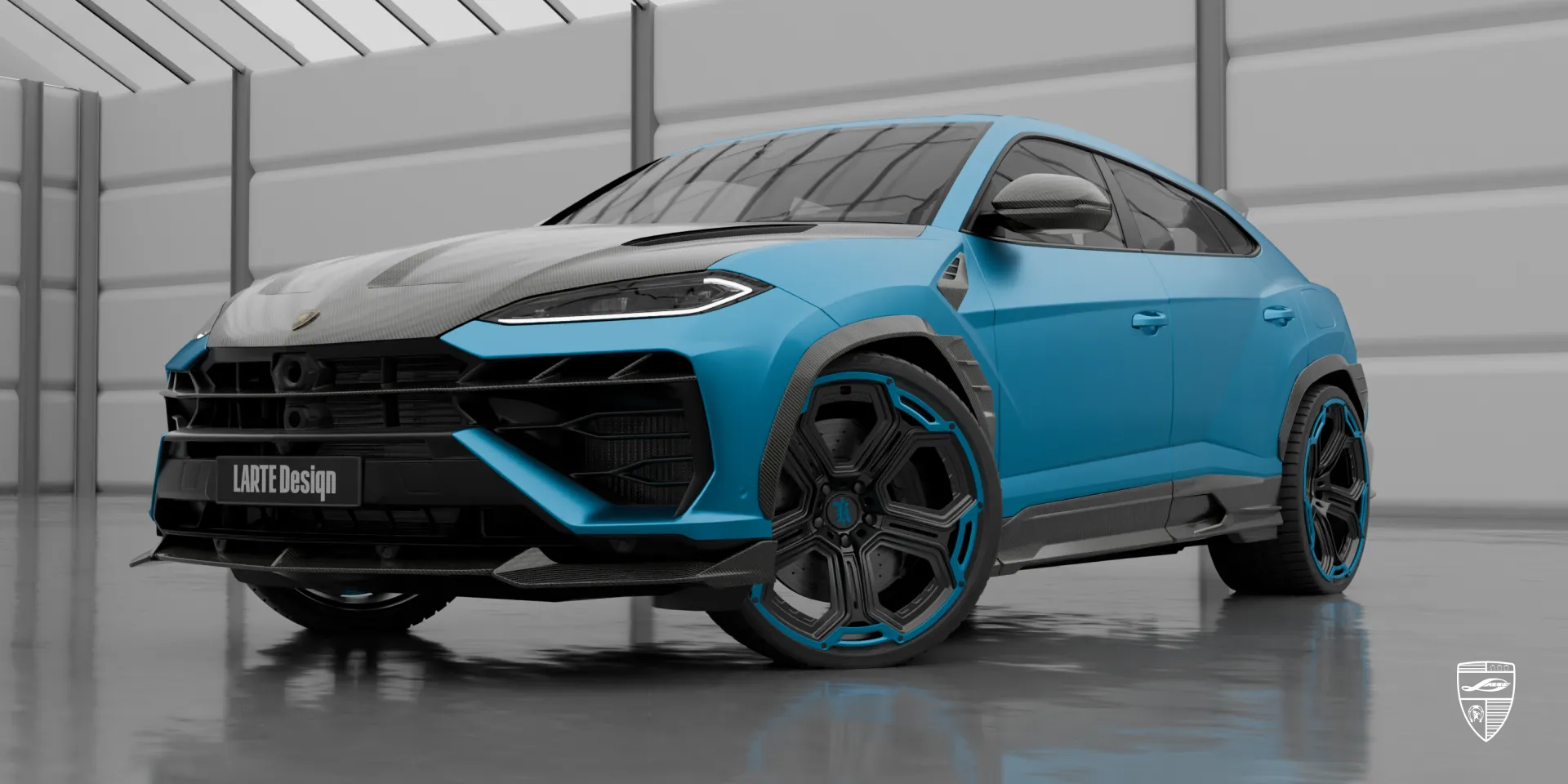 Lamborghini URUS SE 2026 года с LARGENDA Widebody — роскошный производительный SUV, агрессивный стиль
