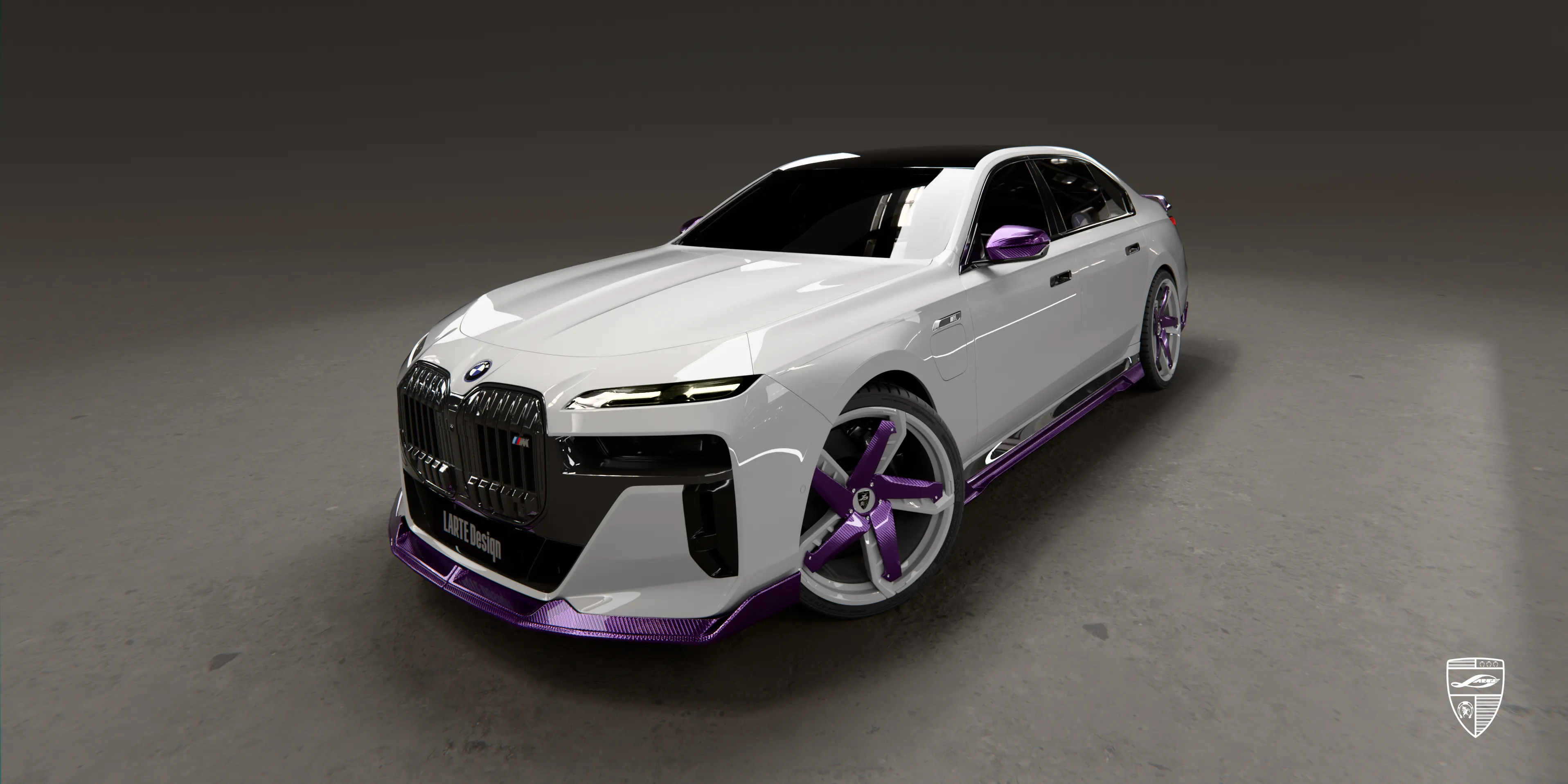 Люксовый седан BMW 7 Series G70 760i: апгрейд кузова с фиолетовым карбоном