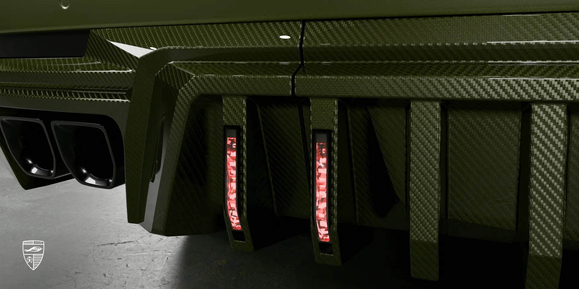 Изображение Escalade в olive green — часть галереи, демонстрирующей widebody‑апгрейды и стайлинг