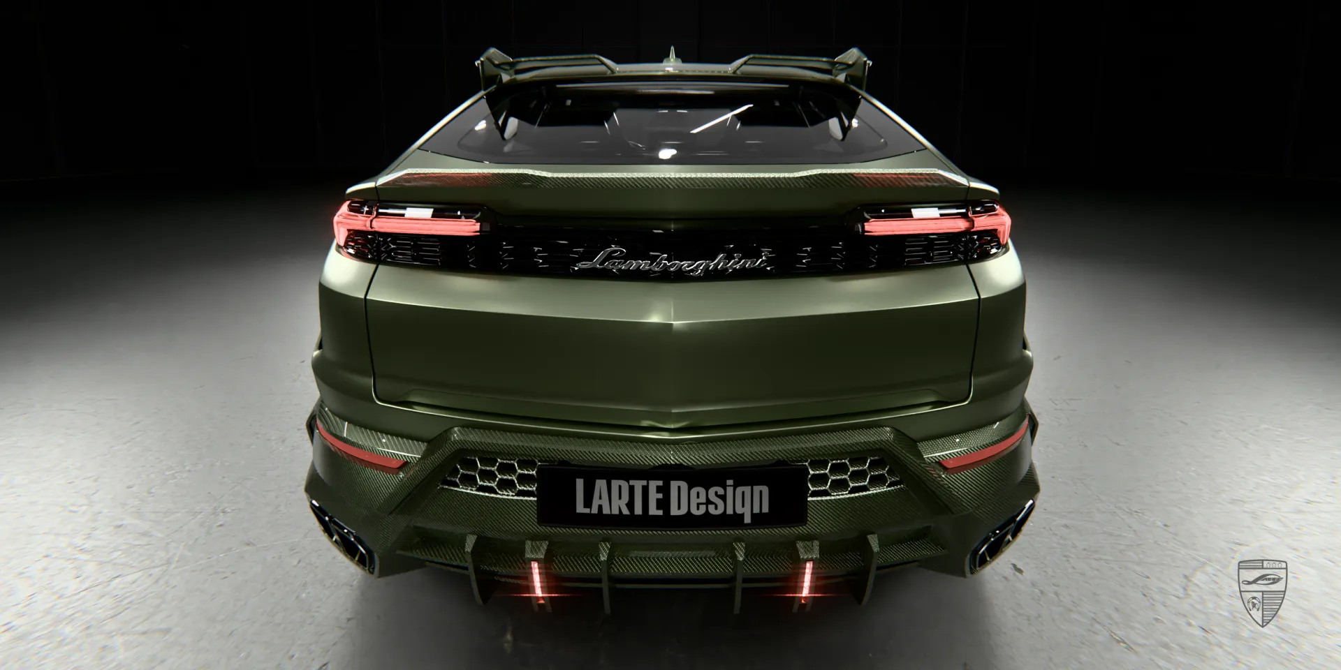 Проект тюнинга зелёного Lamborghini Urus: полный набор доработок от LARTE