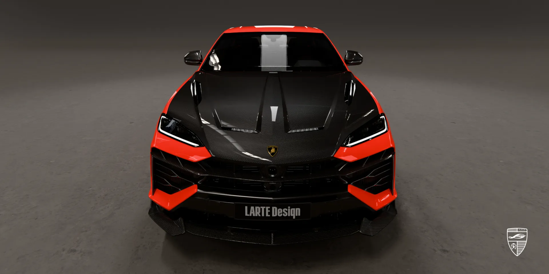 Lamborghini URUS SE 2026 с обвесом из dry карбона — апгрейд губа для улучшения аэродинамики