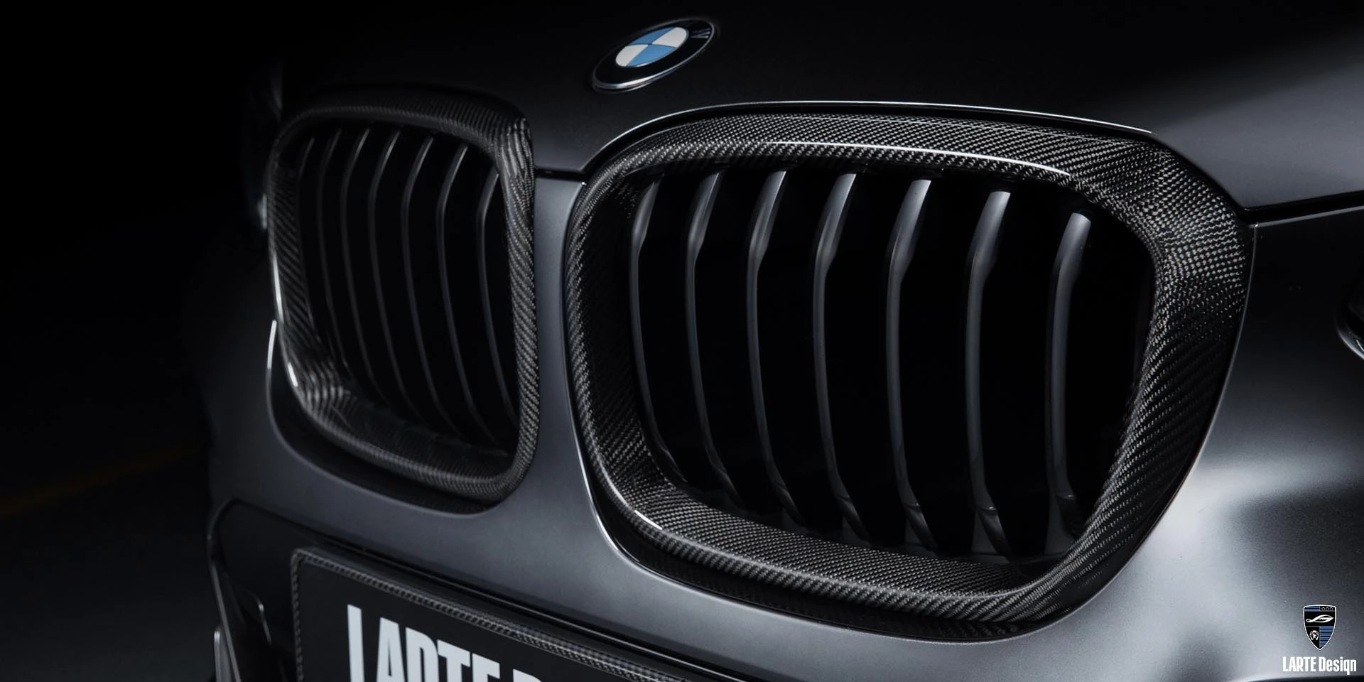 Карбоновая решетка радиатора и переднего бампера для BMW X4 G02 2019