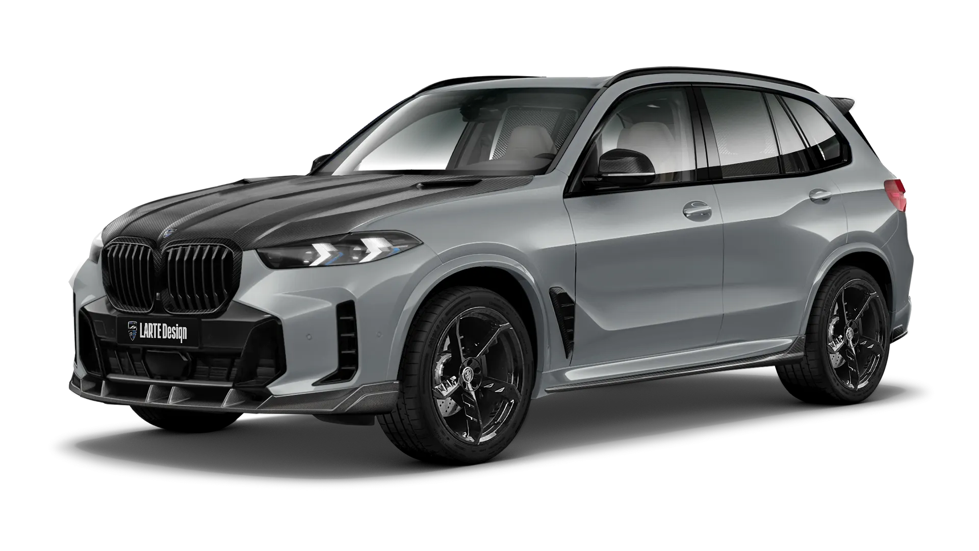 BMW X5 G05 LCI 2023 - 2026 в цвете Brooklyn Grey с карбоновым обвесом