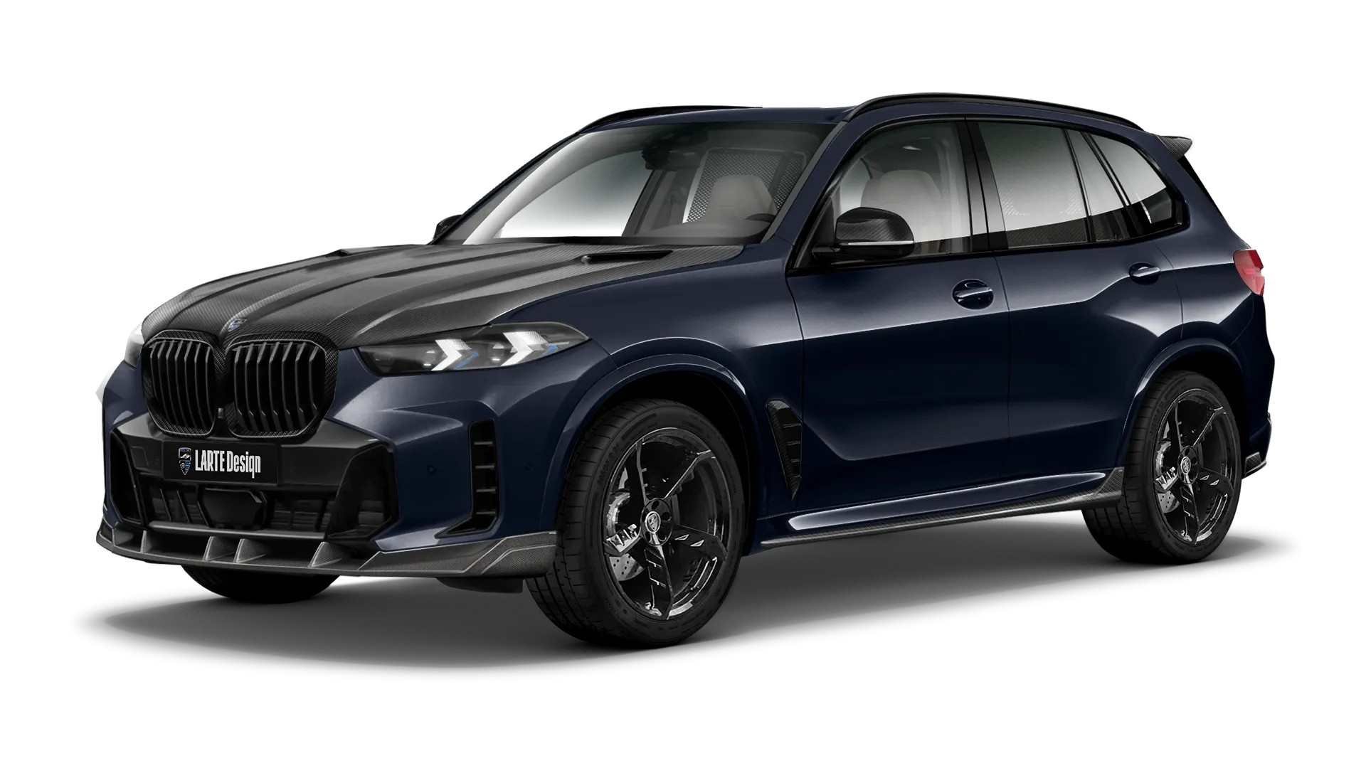 BMW X5 G05 LCI 2023 - 2026 в цвете Carbon Black с карбоновым обвесом