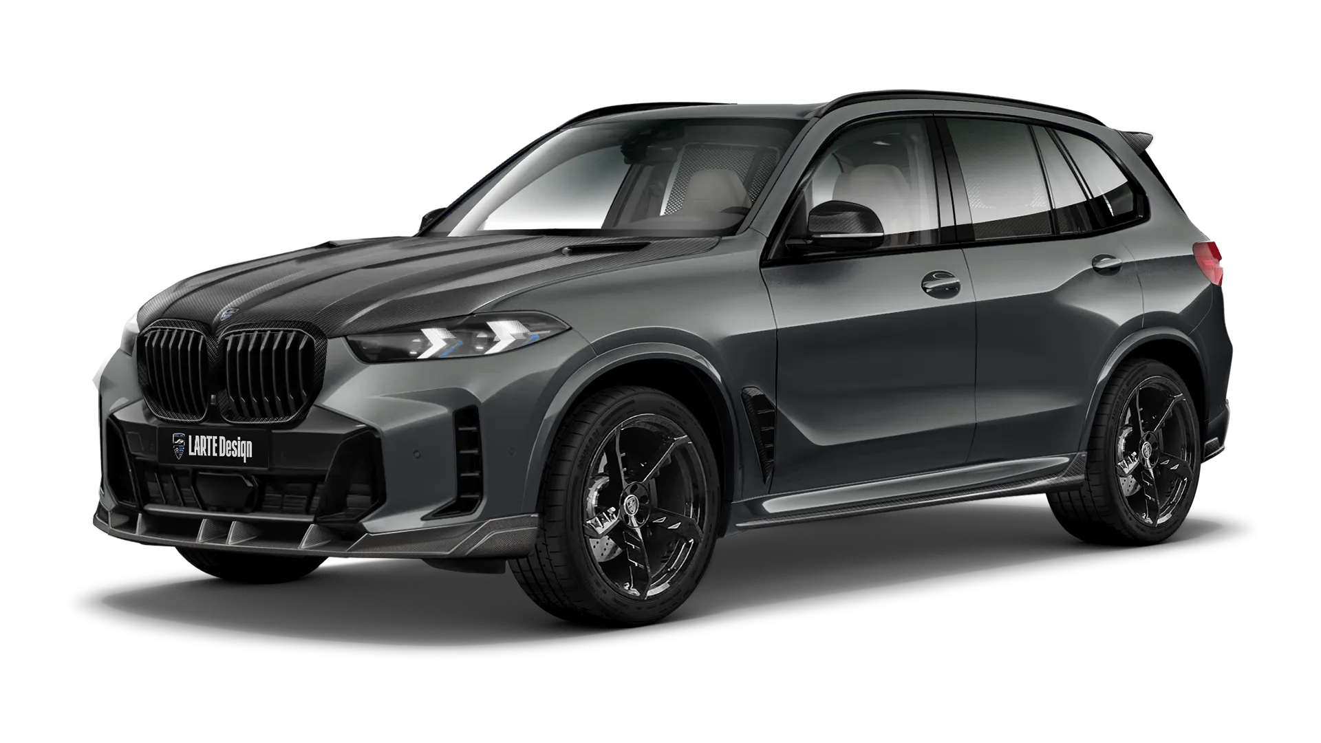 BMW X5 G05 LCI 2023 - 2026 в цвете Dravit Grey с карбоновым обвесом