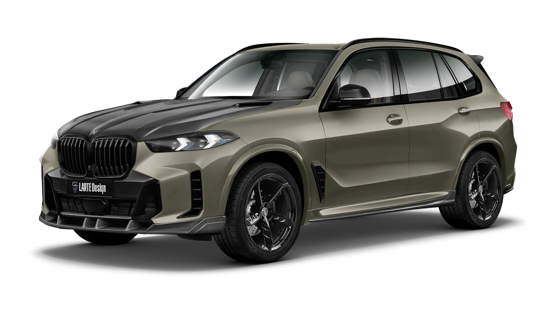BMW X5 G05 LCI 2023 - 2026 в цвете Manhattan Green с карбоновым обвесом
