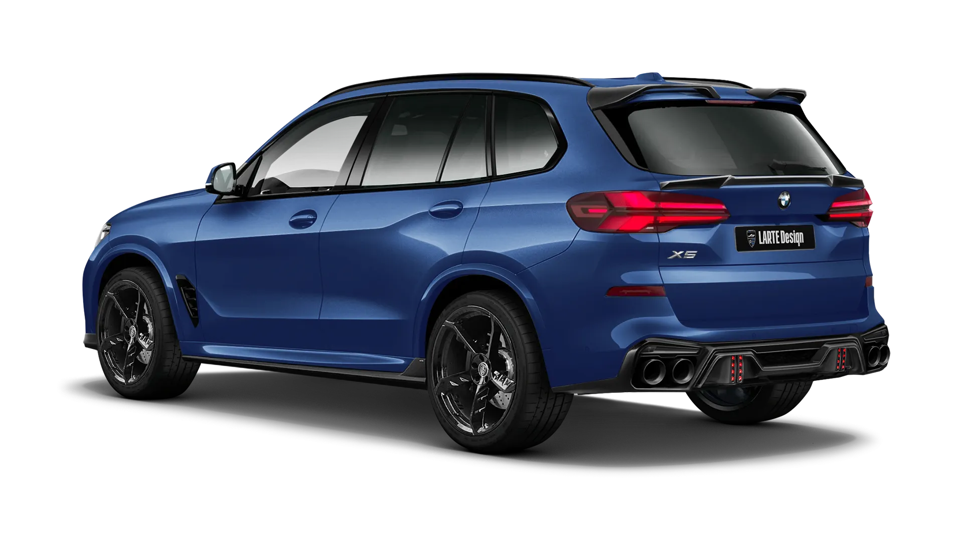 BMW X5 G05 LCI 2023 - 2026 в цвете Marina Bay Blue с кастомным тюнингом