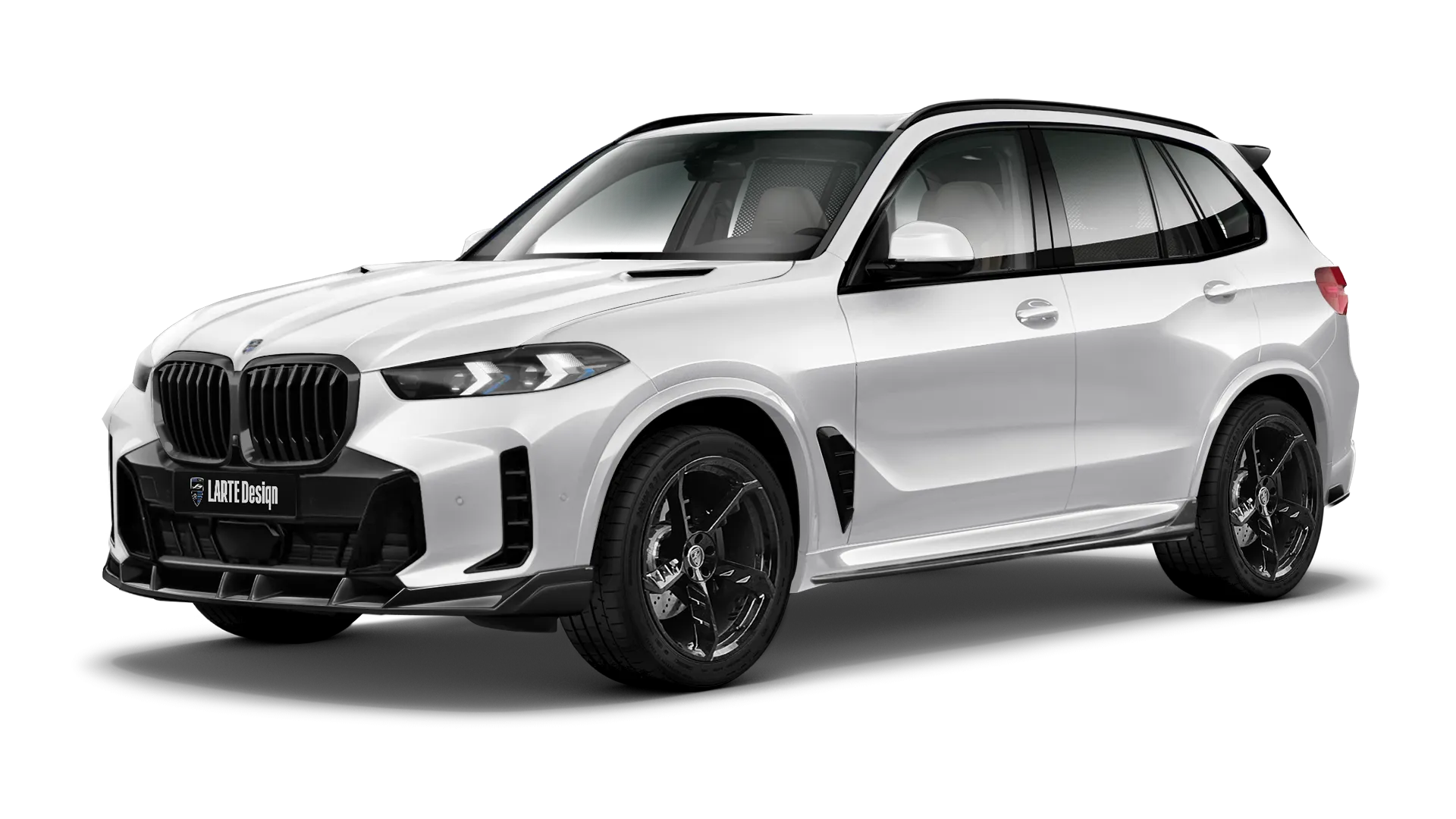BMW X5 G05 LCI 2023 - 2026 в цвете Mineral White с кастомным обвесом