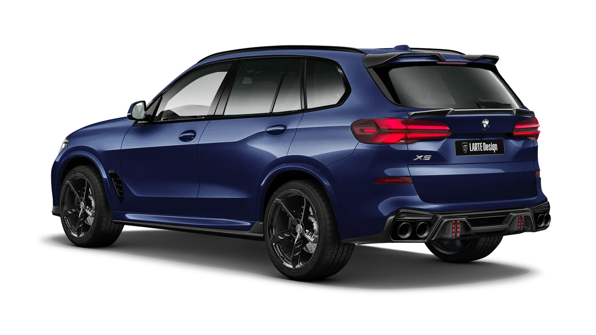 BMW X5 G05 LCI 2023 - 2026 в цвете Tanzanite Blue с кастомным тюнингом