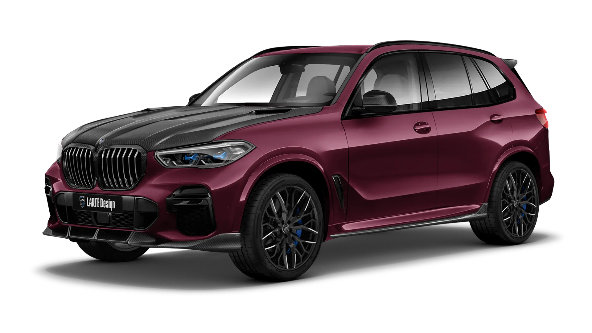 BMW X5 G05 2019 - 2023 в цвете Ametrine с карбоновым обвесом