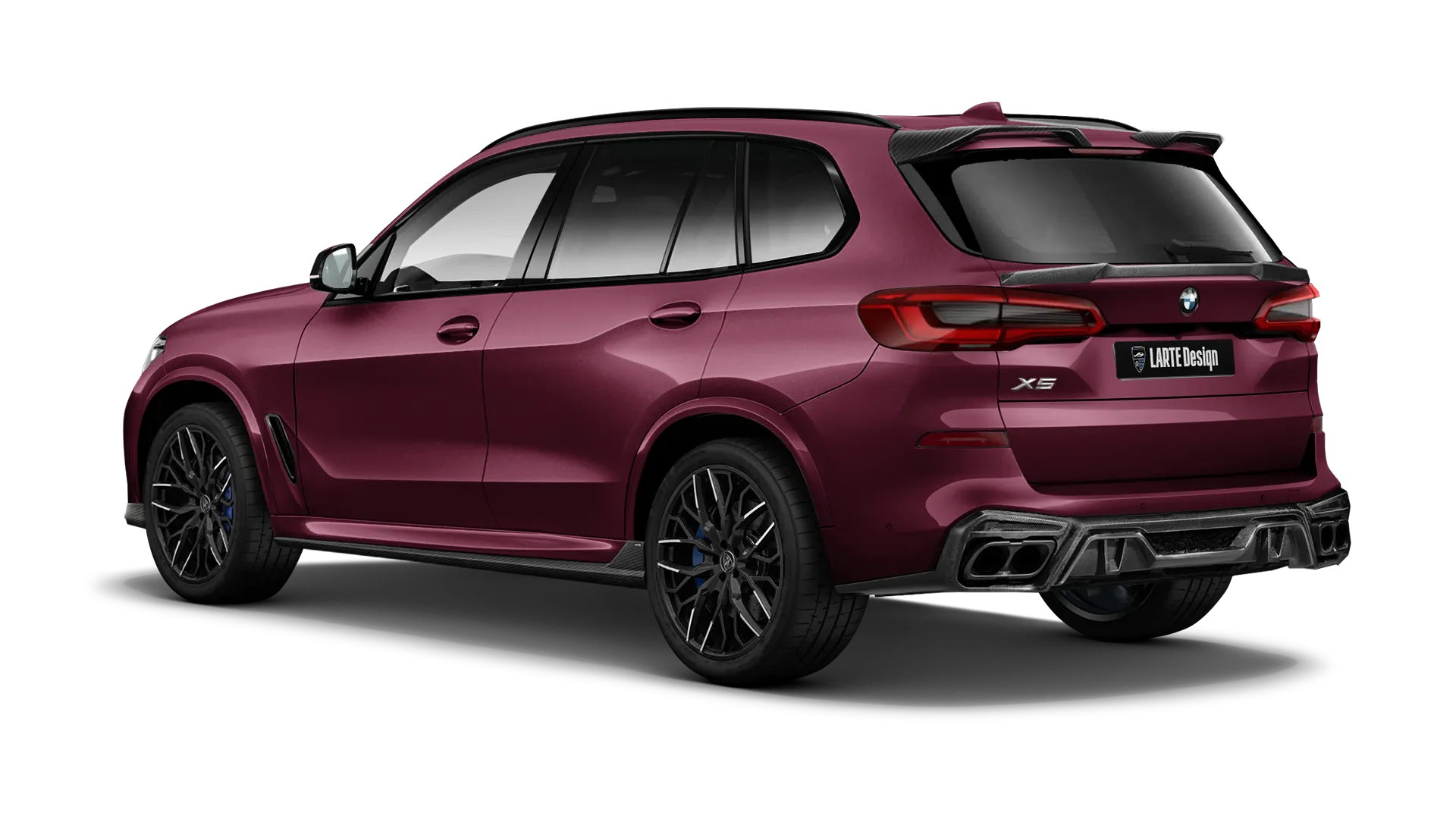 BMW X5 G05 2019 - 2023 в цвете Ametrine с карбоновым тюнингом