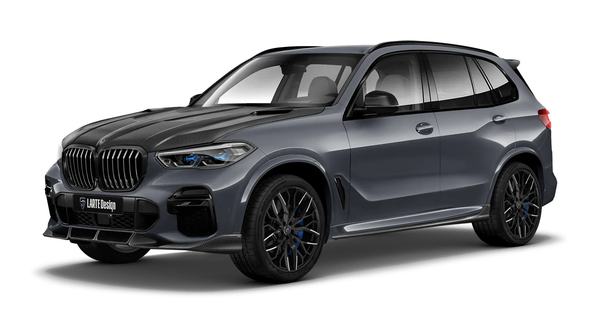 BMW X5 G05 2019 - 2023 в цвете Arctic Grey с карбоновым обвесом