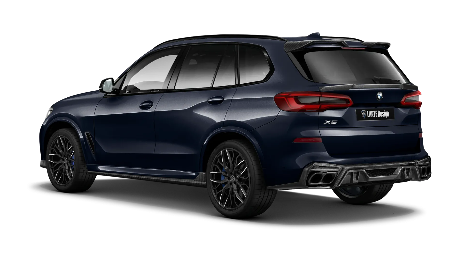 BMW X5 G05 2019 - 2023 в цвете Carbon Black с карбоновым тюнингом