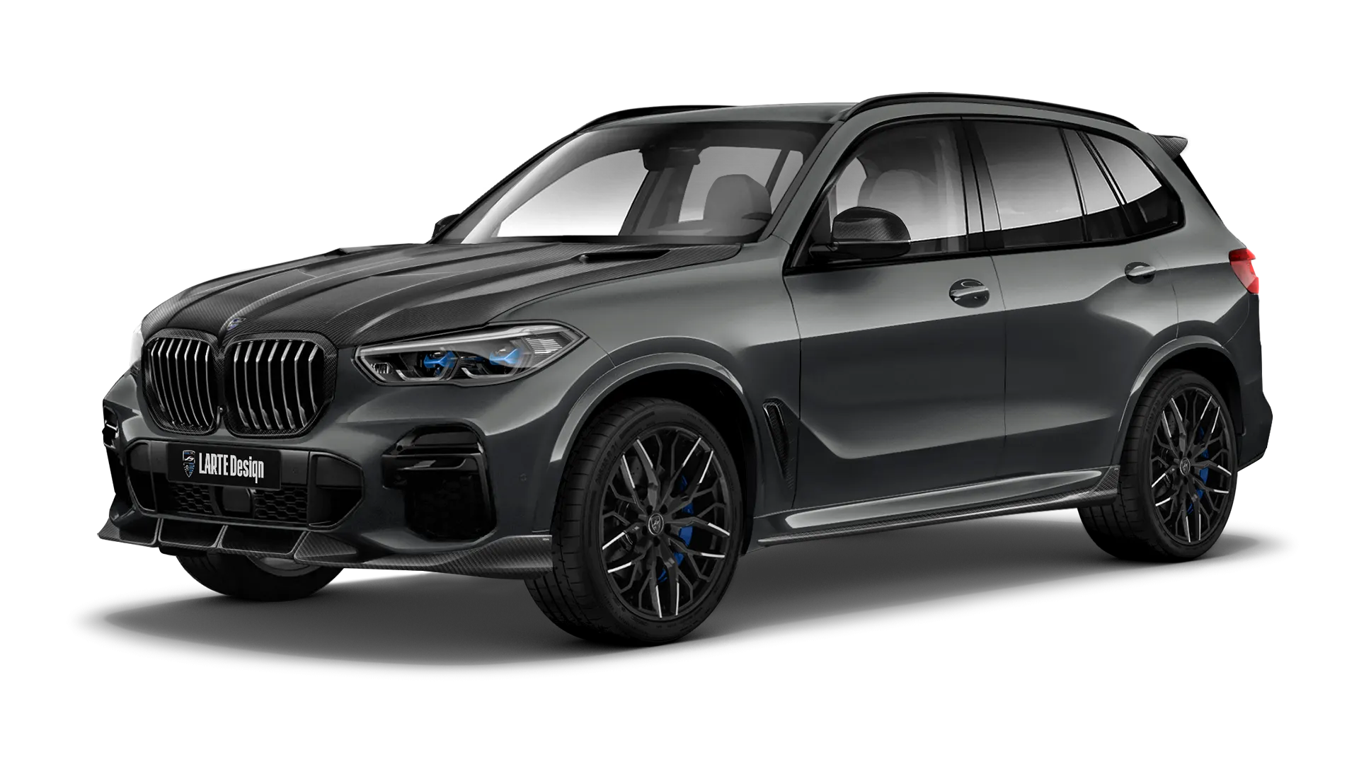BMW X5 G05 2019 - 2023 в цвете Dravit Grey с карбоновым обвесом