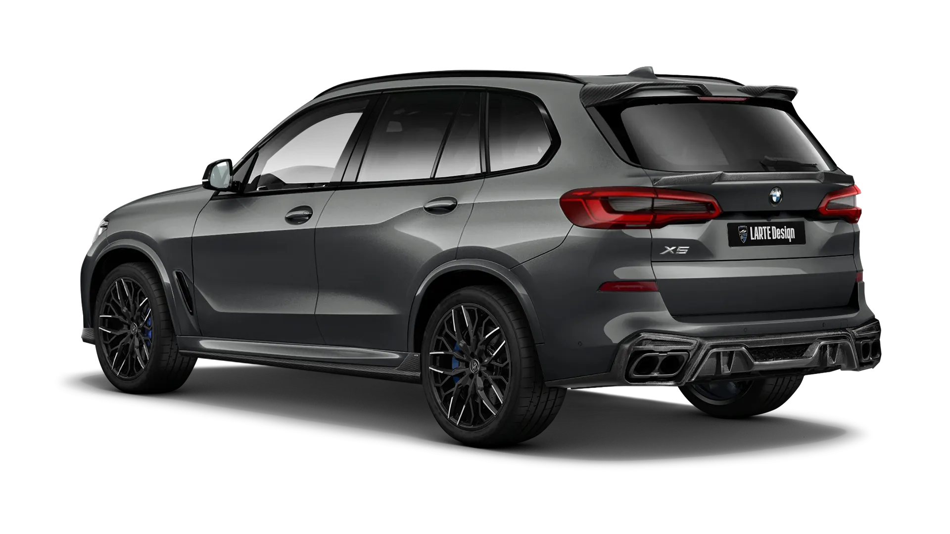 BMW X5 G05 2019 - 2023 в цвете Dravit Grey с карбоновым тюнингом