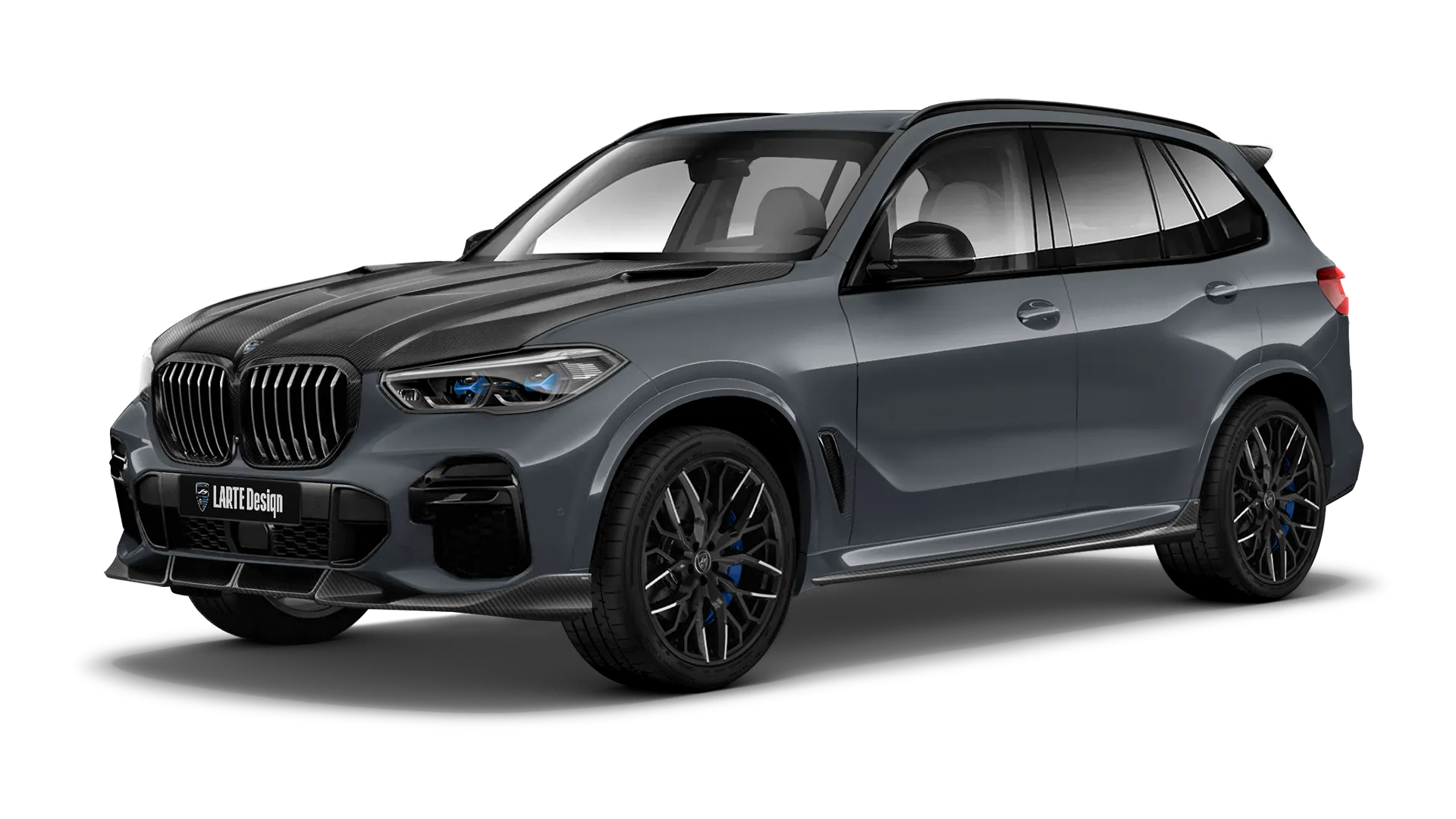 BMW X5 G05 2019 - 2023 в цвете Frozen Gray с карбоновым обвесом