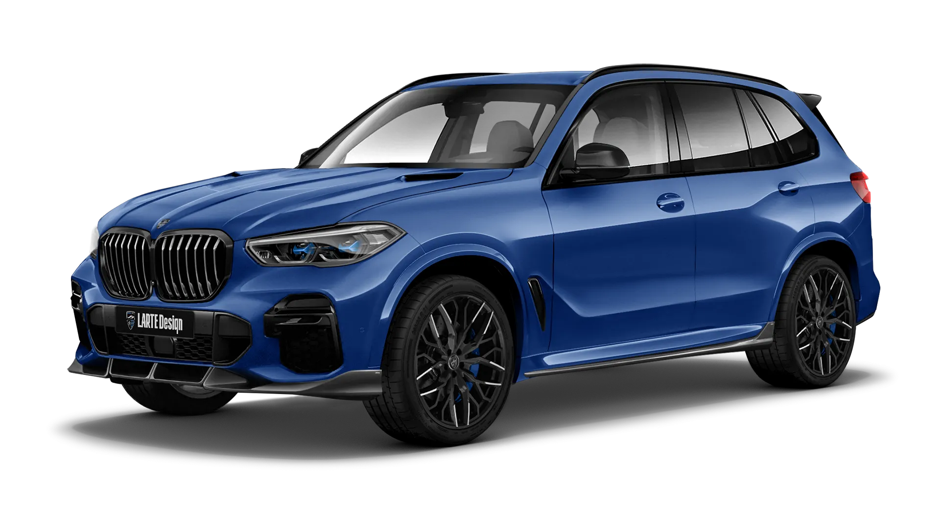 BMW X5 G05 2019 - 2023 в цвете Marina Bay Blue с кастомным обвесом