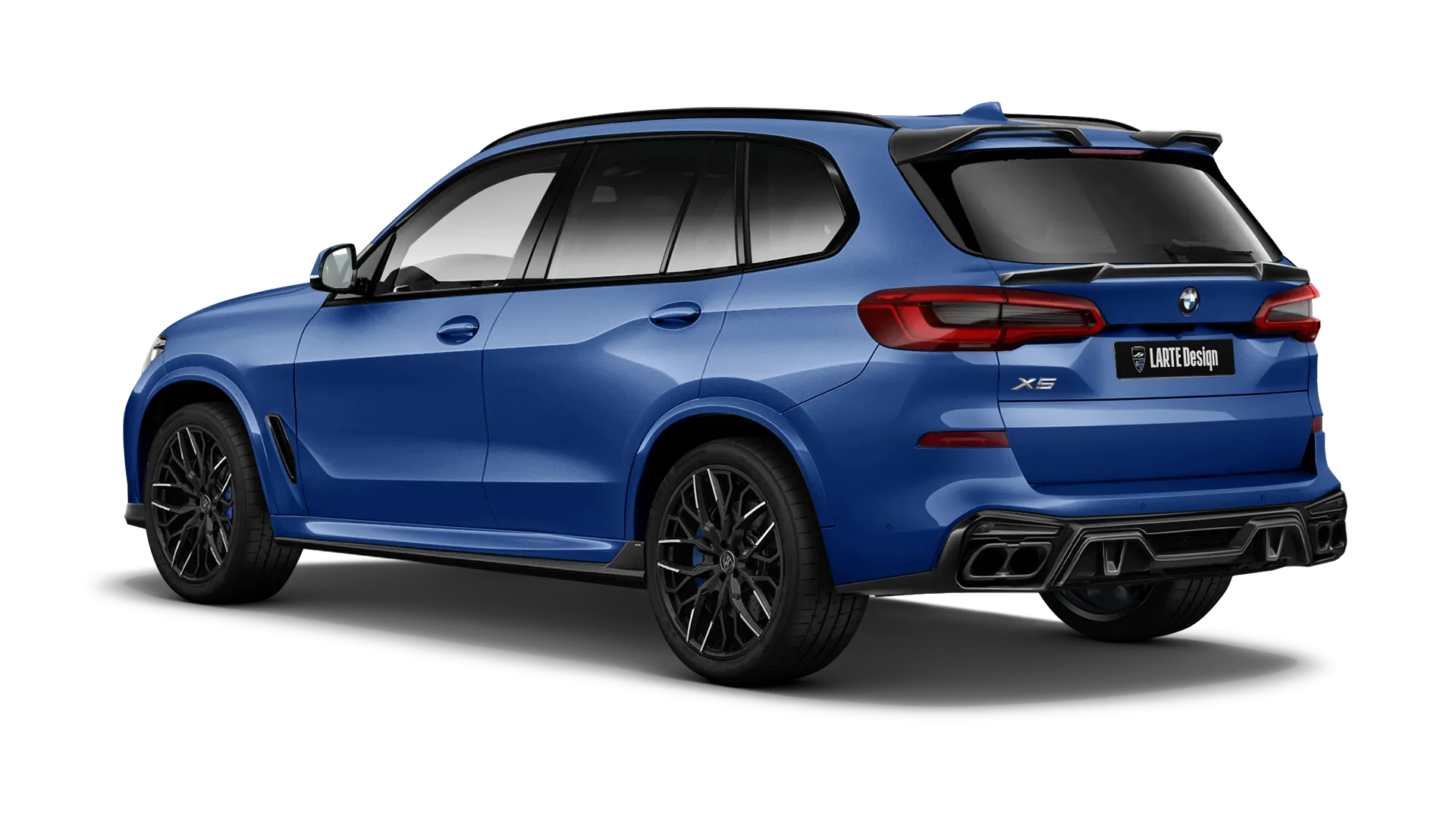 BMW X5 G05 2019 - 2023 в цвете Marina Bay Blue с кастомным тюнингом