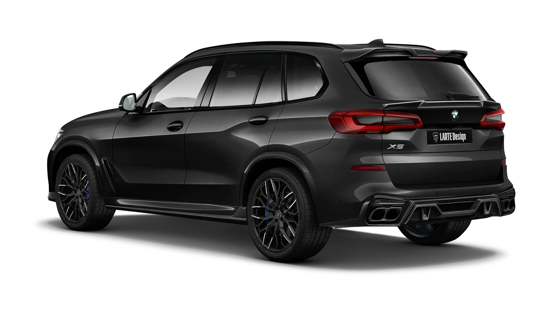 BMW X5 G05 2019 - 2023 в цвете Sapphire Black с кастомным тюнингом