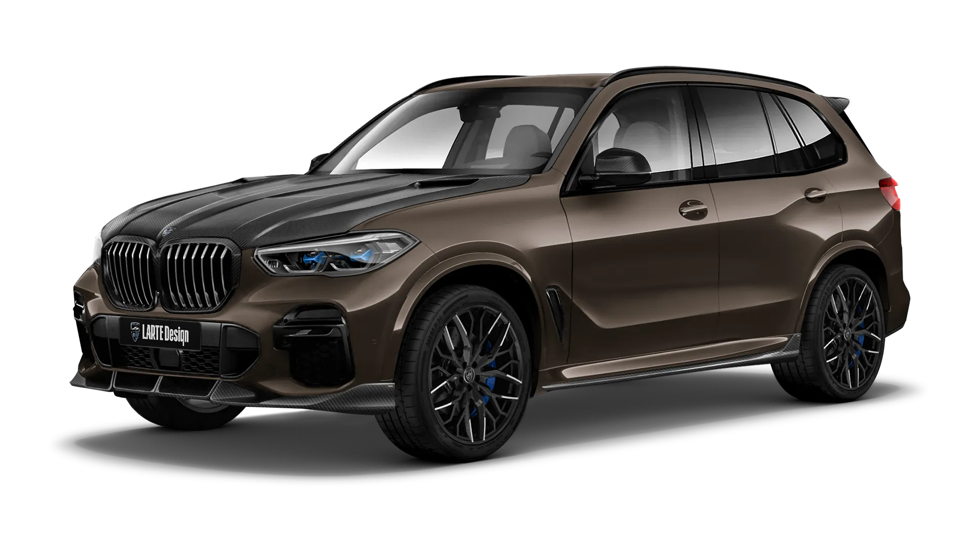 BMW X5 G05 2019 - 2023 в цвете Sparkling Brown с карбоновым обвесом