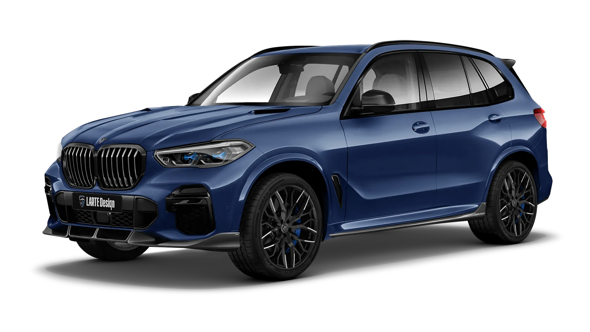 BMW X5 G05 2019 - 2023 в цвете Tanzanite Blue с кастомным обвесом