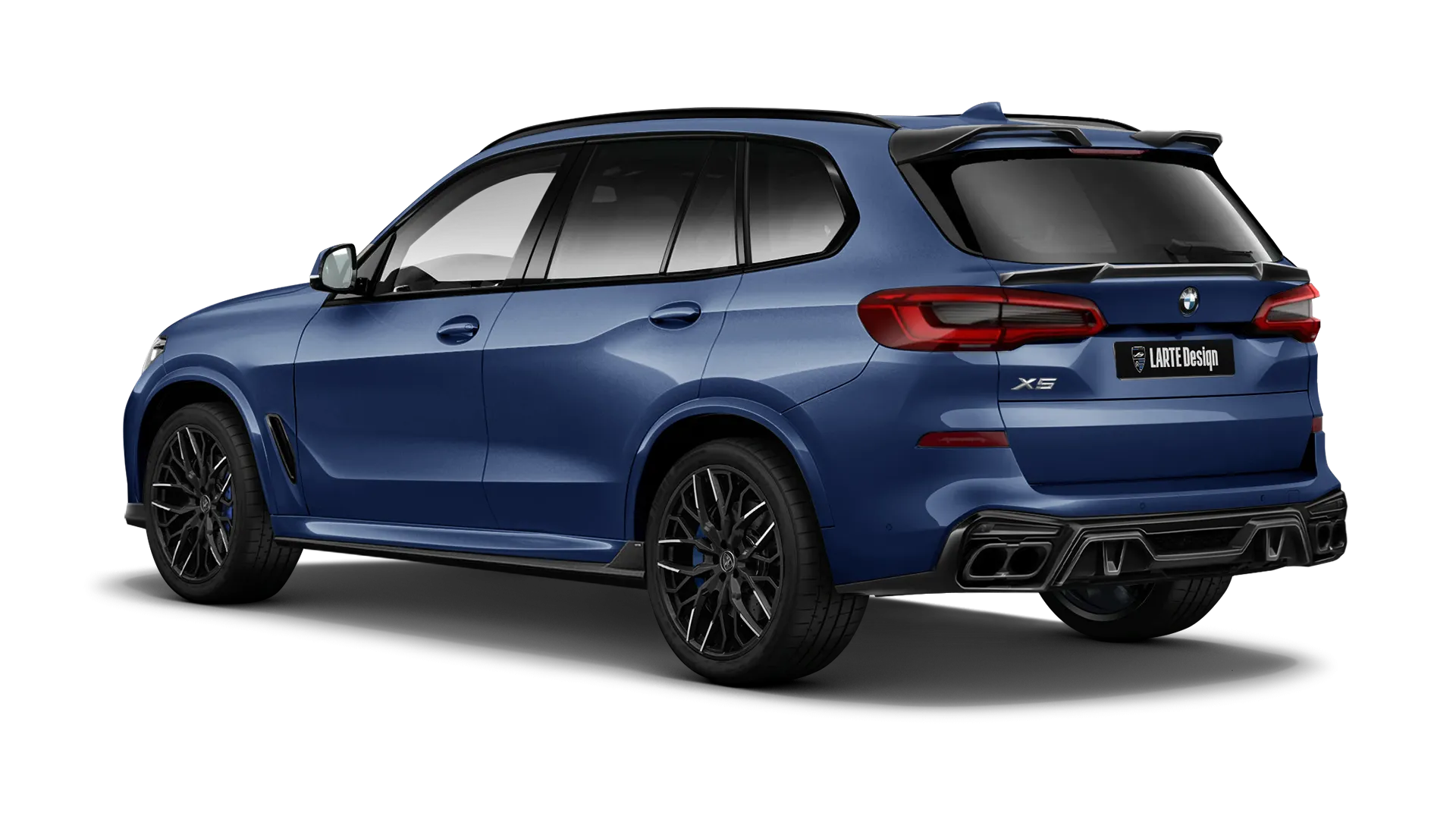 BMW X5 G05 2019 - 2023 в цвете Tanzanite Blue с кастомным тюнингом