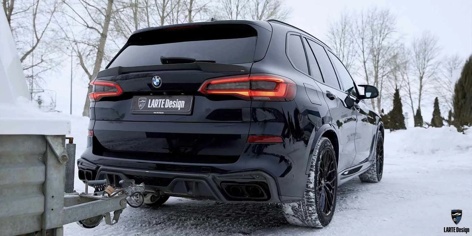 Запрос на дополнительный диффузор из углеродного волокна для BMW X5 M sport G05 M50i Черный сапфировый металлик