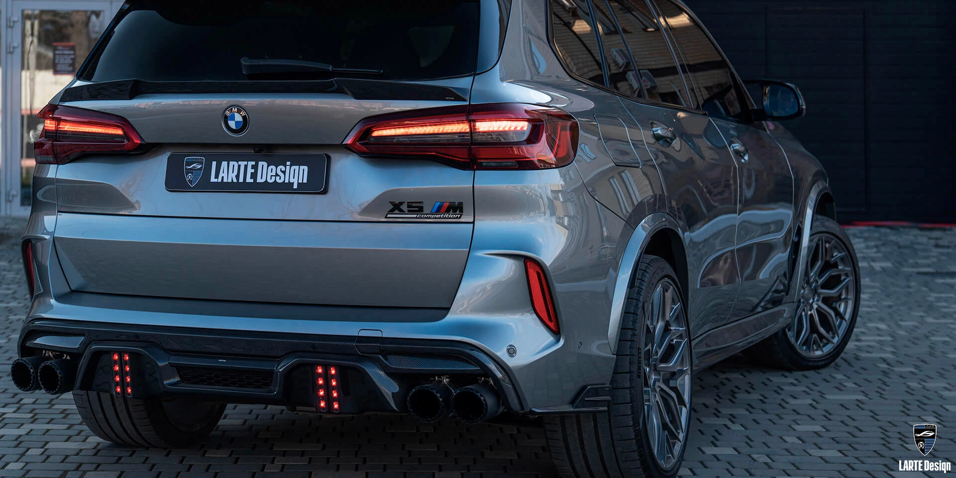Комплектация обвеса из углеродного волокна для LARTE Performance BMW X5M Competition F95 Dravit Grey Metallic 