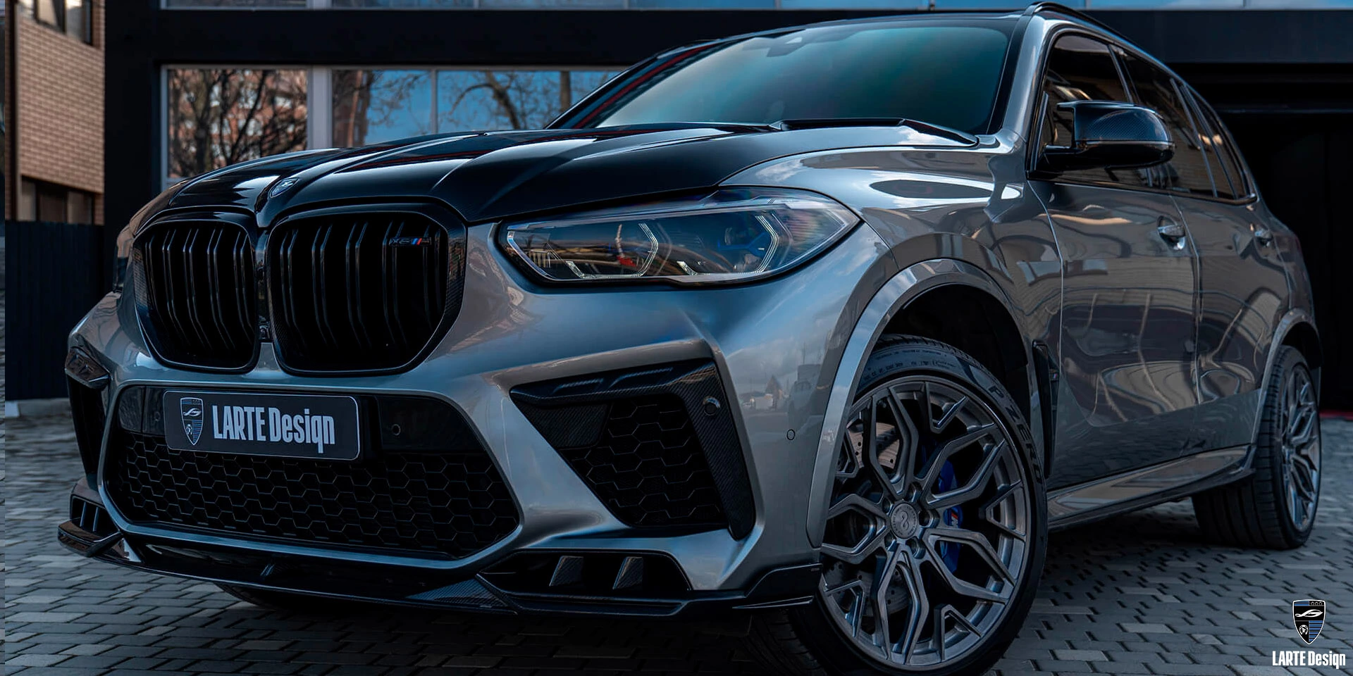 Купите изготовленный на заказ бампер из углеродного волокна премиум-класса для LARTE Performance BMW X5 Competition F95 Dravit Grey Metallic 
