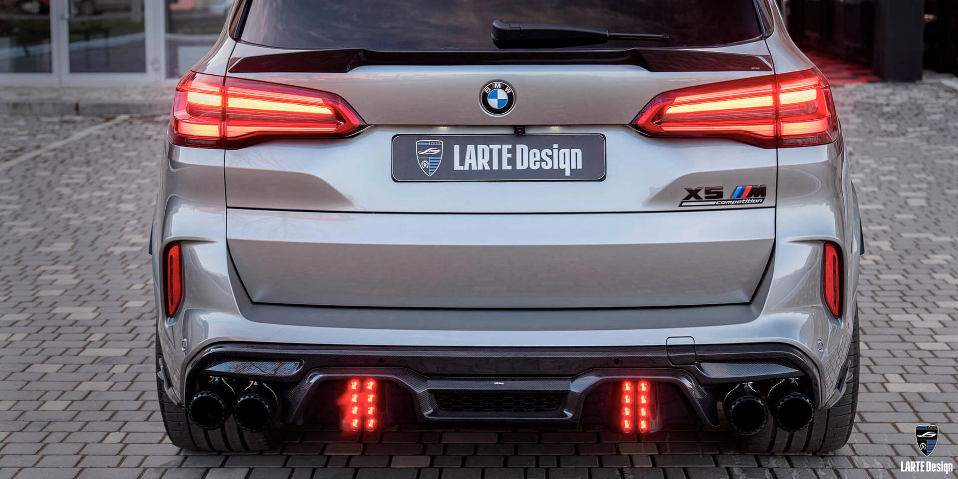 Купить диффузор заднего бампера из углеродного волокна для LARTE Performance BMW X5M Competition F95 Dravit Grey Metallic 