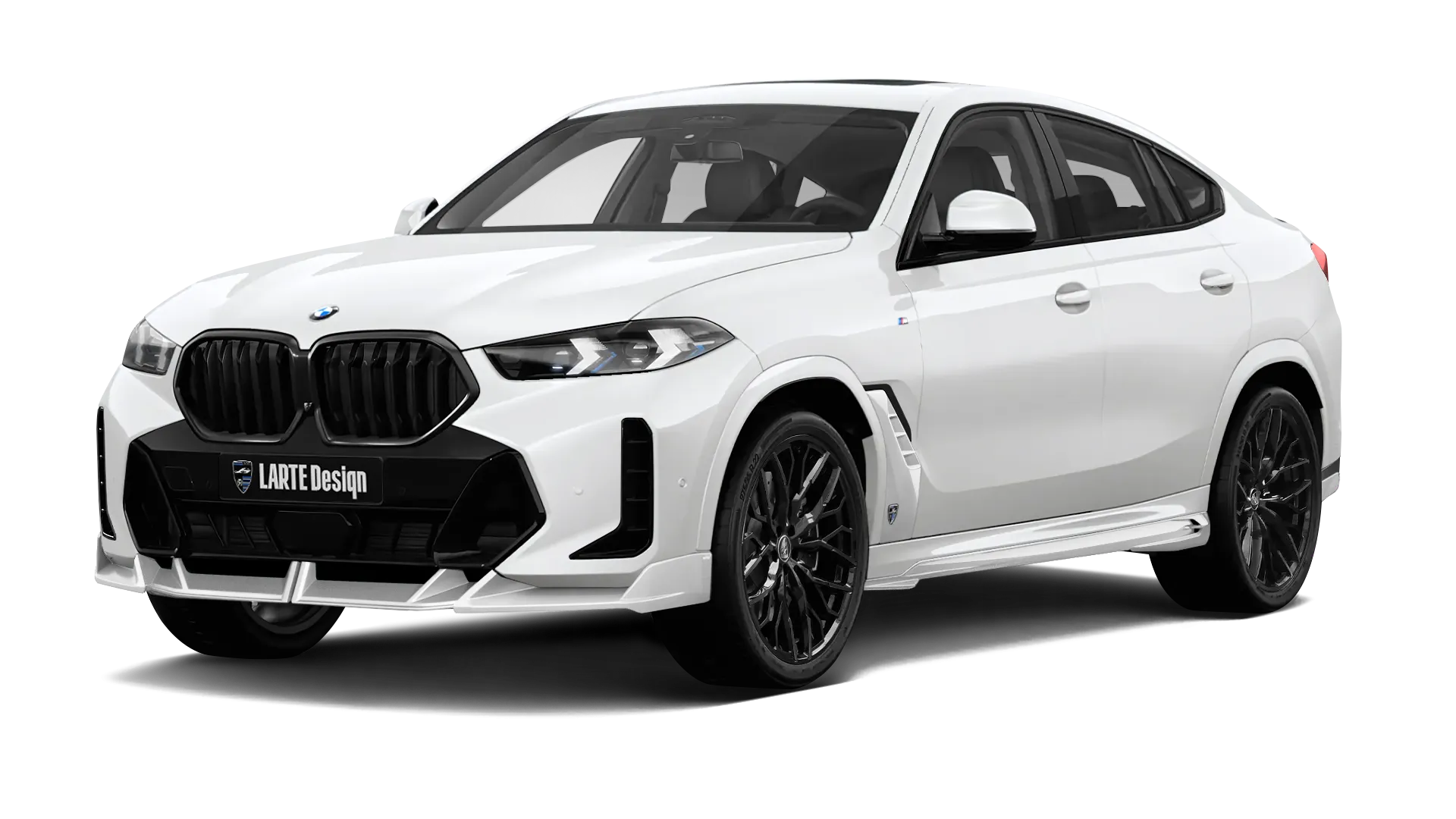 BMW X6 G06 LCI III Facelift в цвете Alpine White с кастомным обвесом