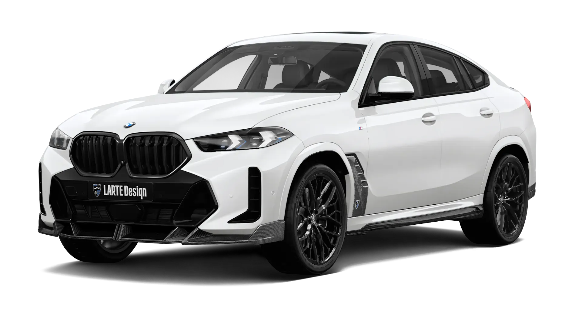 BMW X6 G06 LCI III Facelift в цвете Alpine White с карбоновым обвесом