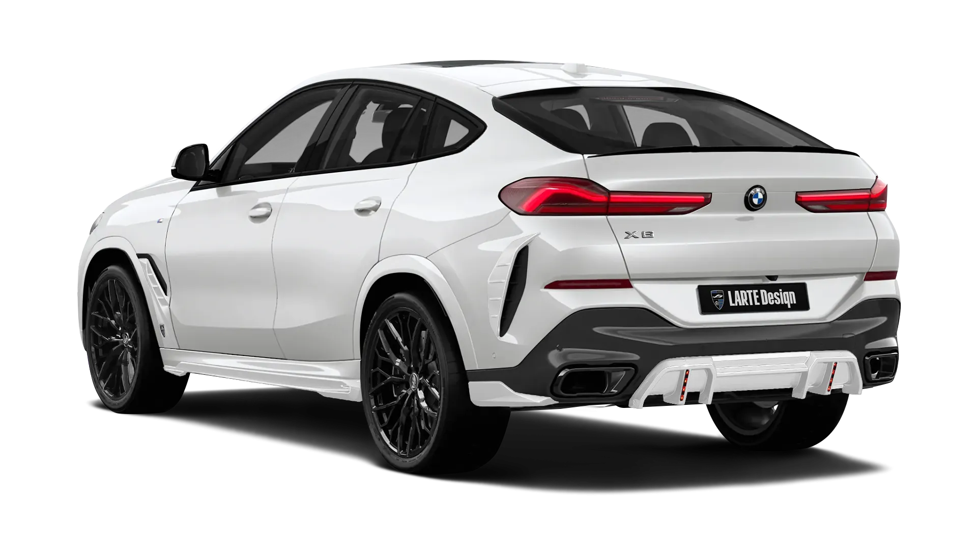 BMW X6 G06 LCI III Facelift в цвете Alpine White с кастомным тюнингом