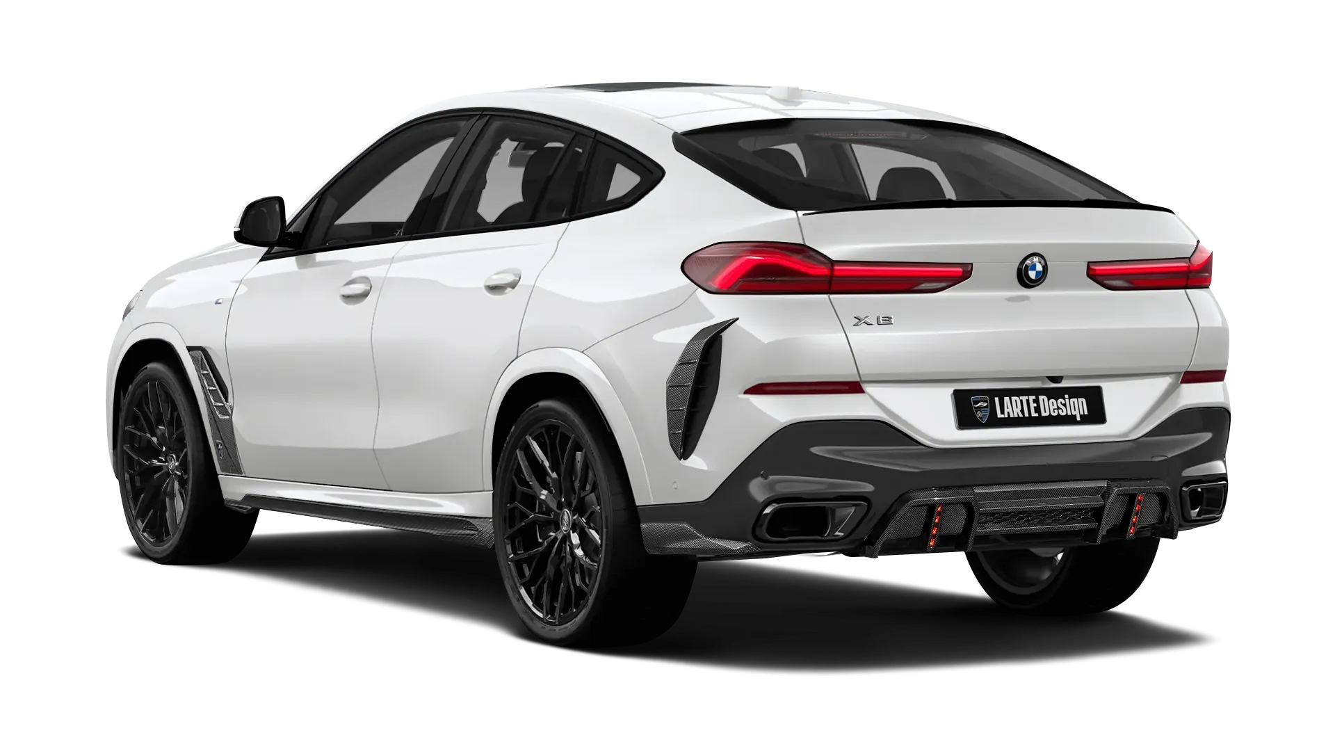 BMW X6 G06 LCI III Facelift в цвете Alpine White с карбоновым тюнингом