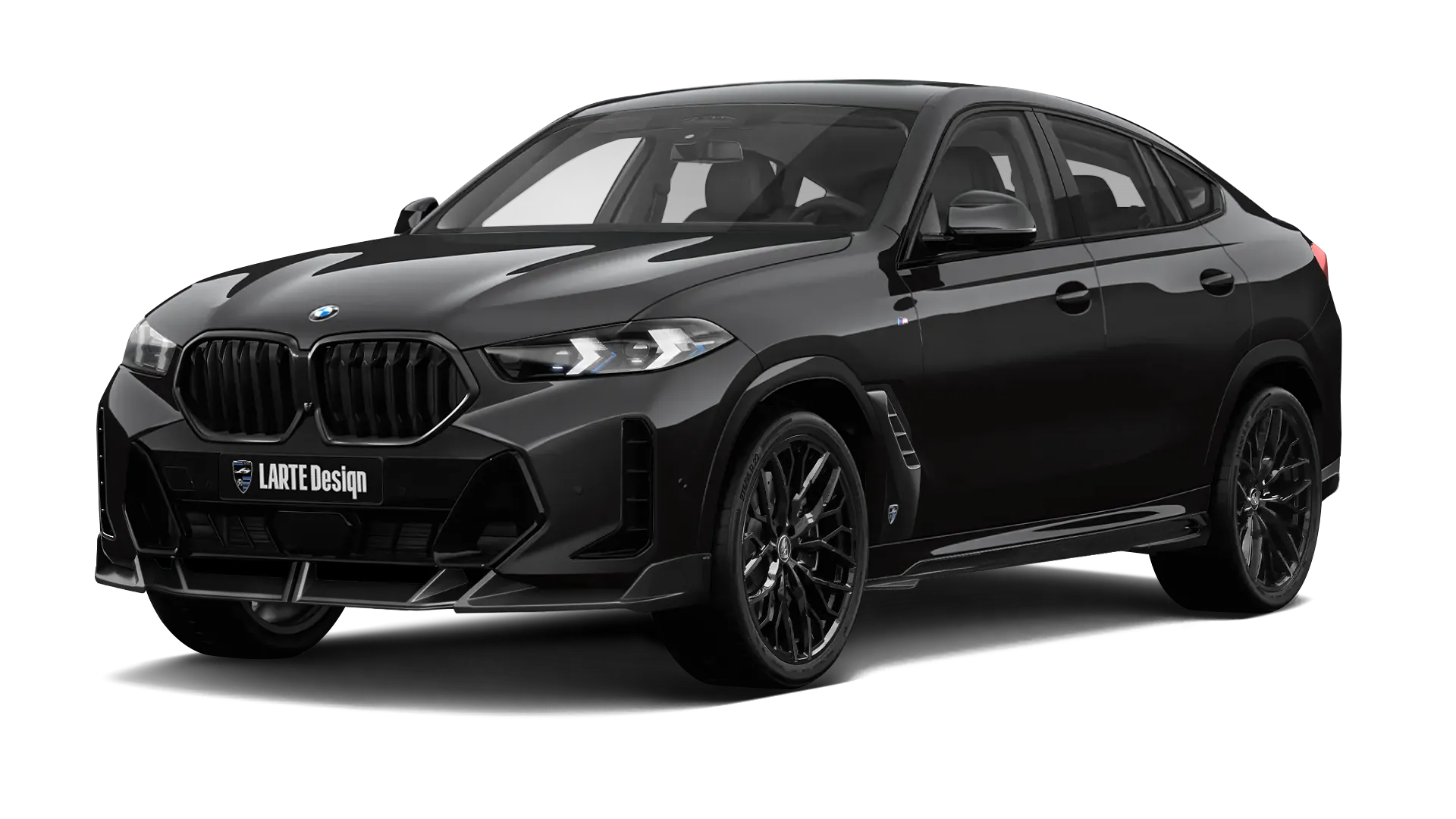 BMW X6 G06 LCI III Facelift в цвете Black Sapphire с кастомным обвесом