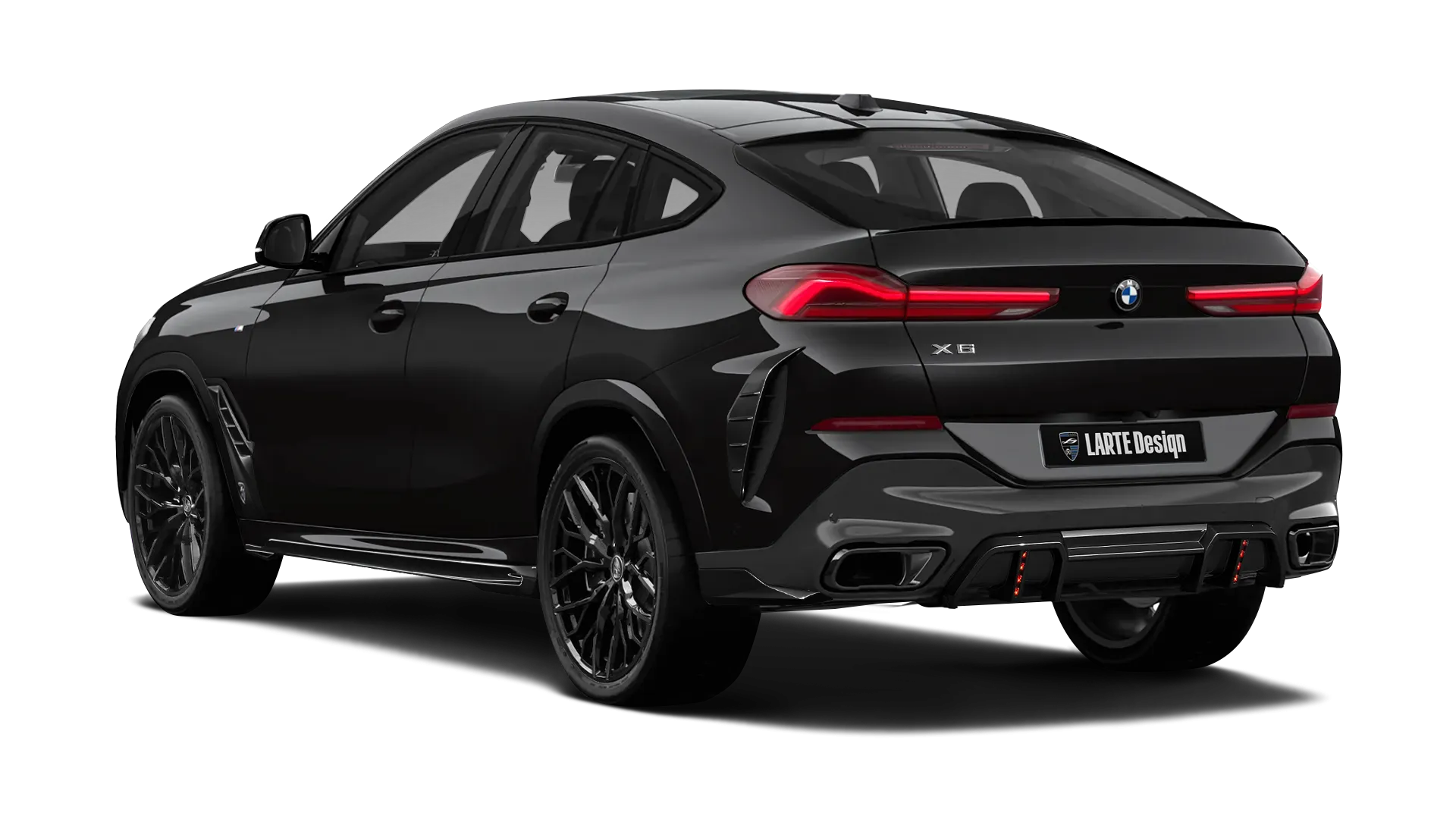 BMW X6 G06 LCI III Facelift в цвете Black Sapphire с кастомным тюнингом