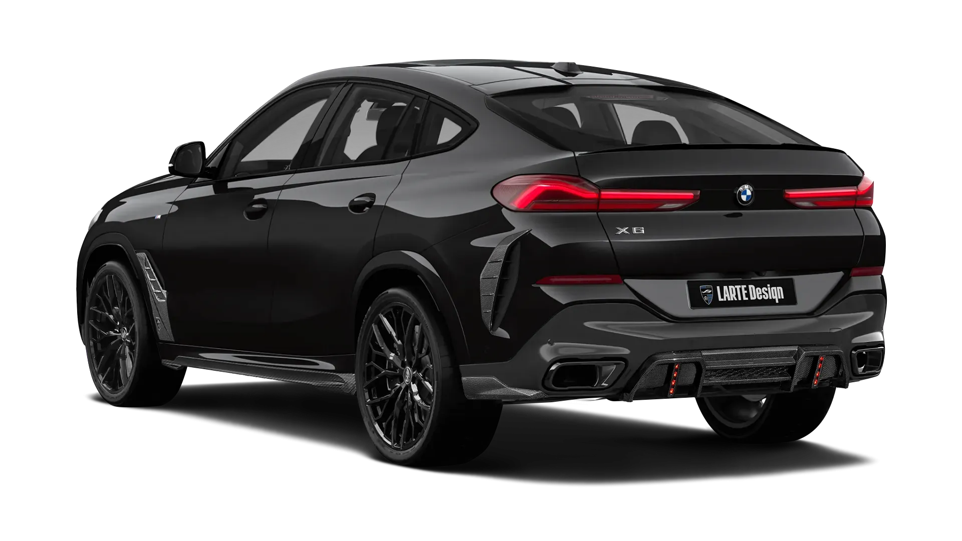 BMW X6 G06 LCI III Facelift в цвете Black Sapphire с карбоновым тюнингом