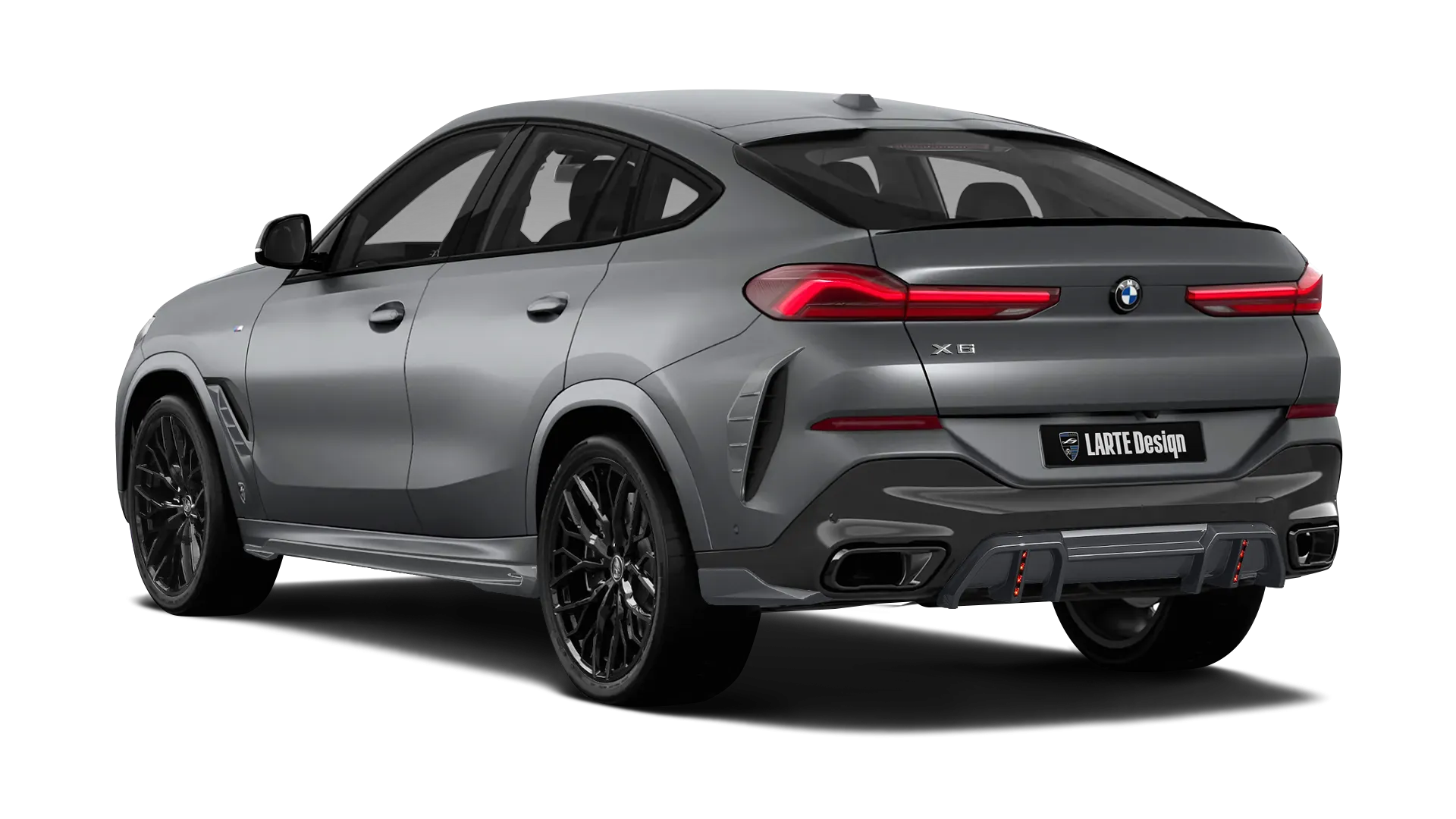 BMW X6 G06 LCI III Facelift в цвете Frozen Grey с кастомным тюнингом