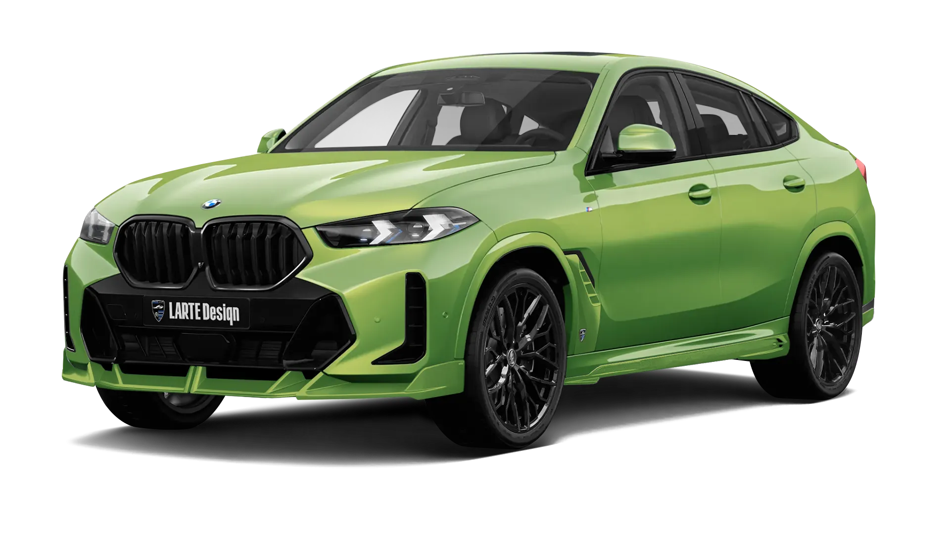 BMW X6 G06 LCI III Facelift в цвете Java Green с кастомным обвесом