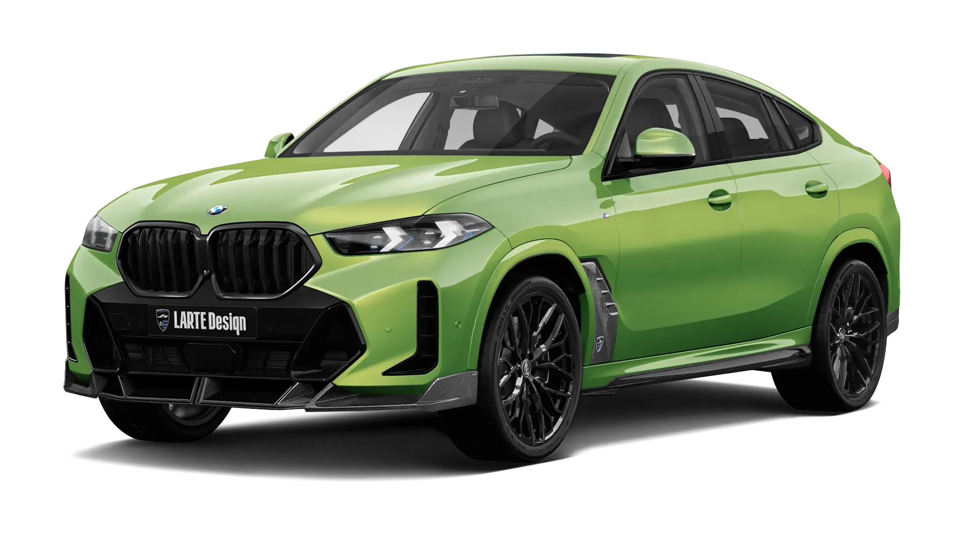 BMW X6 G06 LCI III Facelift в цвете Java Green с карбоновым обвесом