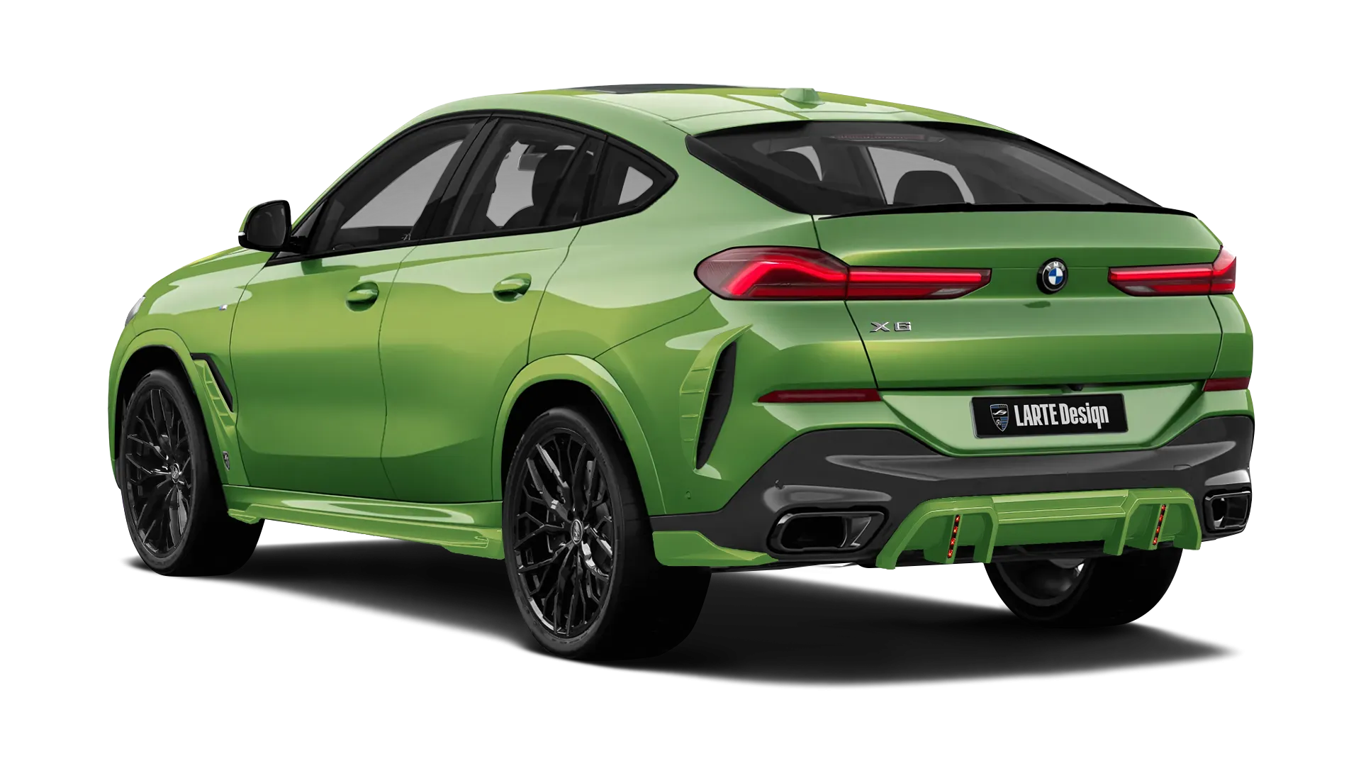 BMW X6 G06 LCI III Facelift в цвете Java Green с кастомным тюнингом