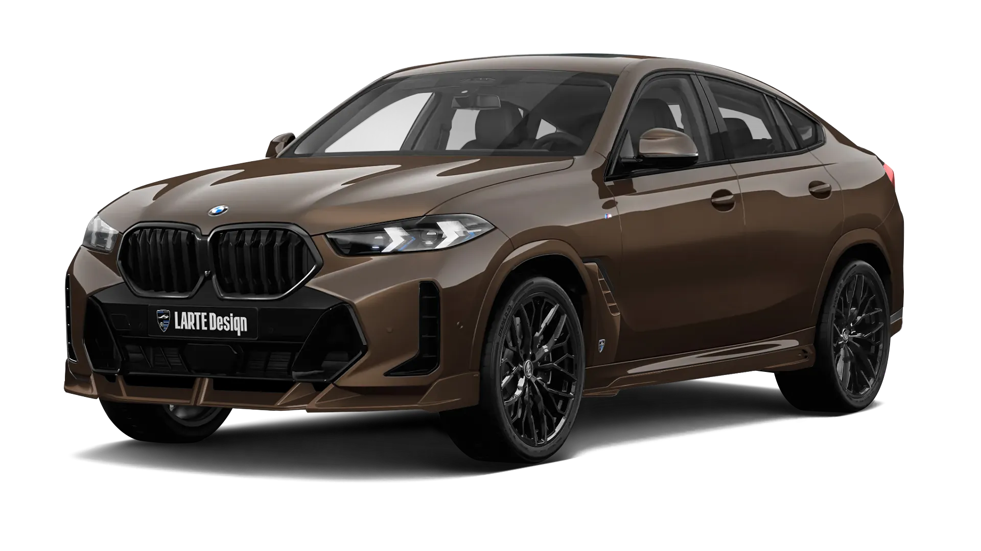 BMW X6 G06 LCI III Facelift в цвете Macadamia с кастомным обвесом